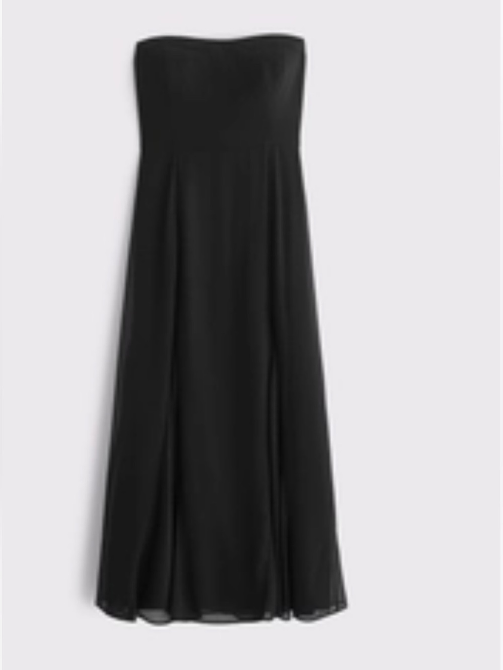 Abercrombie & Fitch Black Chiffon Strapless Dress